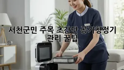 💨 서천군민 주목! 초간단 공기청정기 관리 꿀팁 🍯